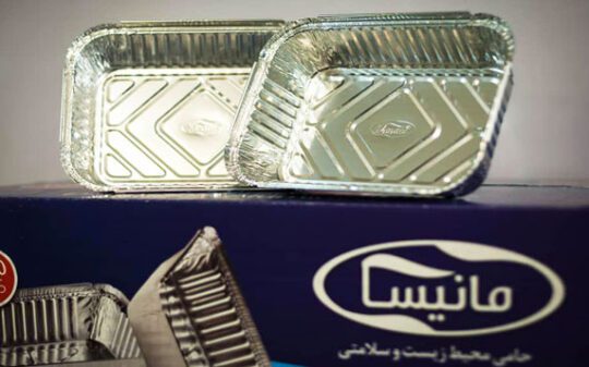 فروش ظرف دو پرسی آلومینیومی کد 114 تولید مانیسا
