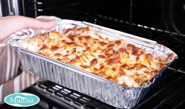 ظزق یکبار مصرف آلومینیومی در فر