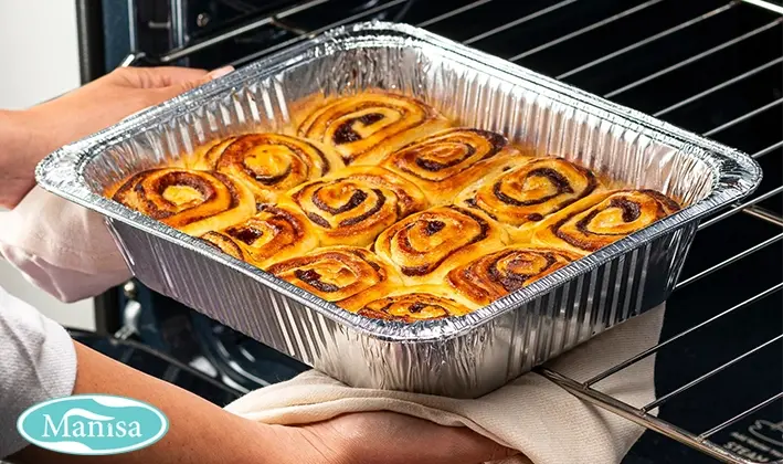 ظزق یکبار مصرف آلومینیومی در فر